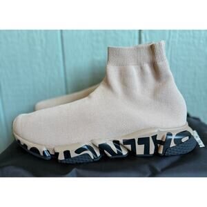 NEW Balenciaga 'Speed Graffiti' Sock Sneakers Gray Mens 13 MSRP $895